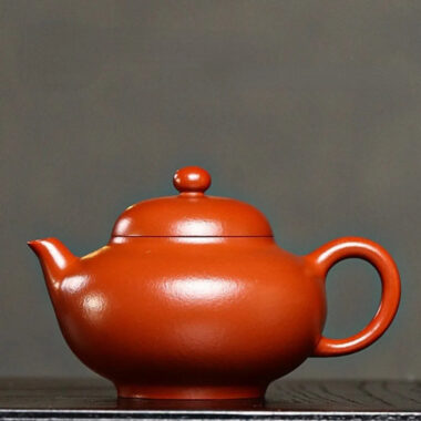 Full Handmade Yixing Zisha Teapot [Hua Ying Pot] (Zhu Ni – 160ml)