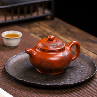 Full Handmade Yixing Zisha Teapot [Ji Tu Nao Chun] (Zhao Zhuang Zhu Ni – 320ml)