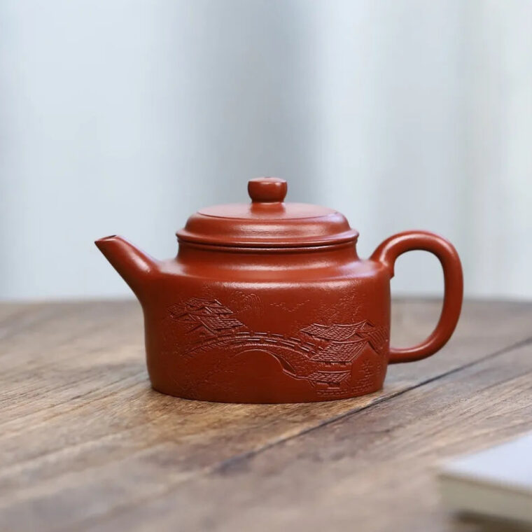 Full Handmade Yixing Zisha Teapot [Jian Liu De Zhong Pot] (Zhu Ni – 240ml)