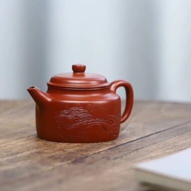 Full Handmade Yixing Zisha Teapot [Jian Liu De Zhong Pot] (Zhu Ni – 240ml)