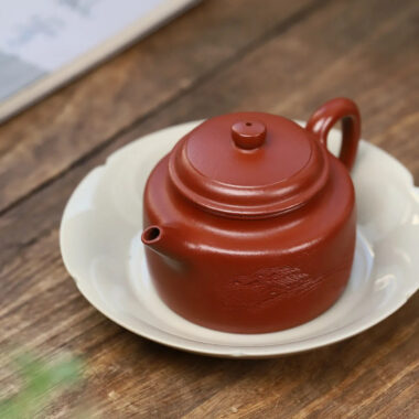 Full Handmade Yixing Zisha Teapot [Jian Liu De Zhong Pot] (Zhu Ni – 240ml)
