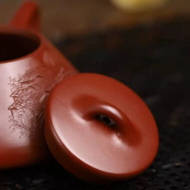 Full Handmade Yixing Zisha Teapot [Jiangnan Ziye Shi Piao Pot] (Dahongpao – 220ml)