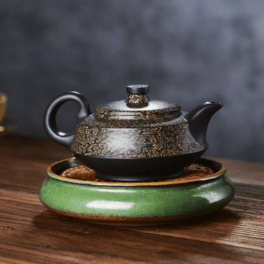 Full Handmade Yixing Zisha Teapot [Jin Qian Bao] (Hei Jiao Ni – 340ml)