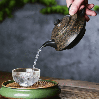 Full Handmade Yixing Zisha Teapot [Jin Qian Bao] (Hei Jiao Ni – 340ml)