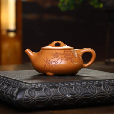 Full Handmade Yixing Zisha Teapot [Jingzhou Shi Piao Pot] (Duan Ni – 280ml)