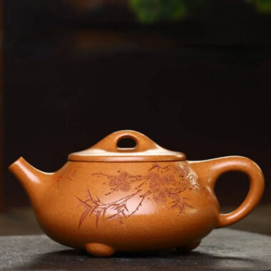 Full Handmade Yixing Zisha Teapot [Jingzhou Shi Piao Pot] (Duan Ni – 280ml)