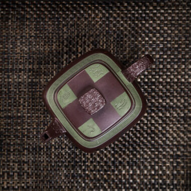 Full Handmade Yixing Zisha Teapot [Jiu Yu Xi Shui] (Zi Jia Ni – 400ml)
