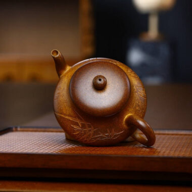 Full Handmade Yixing Zisha Teapot [Junde Pot] (Qing Duan Ni Firewood Fired – 180ml)
