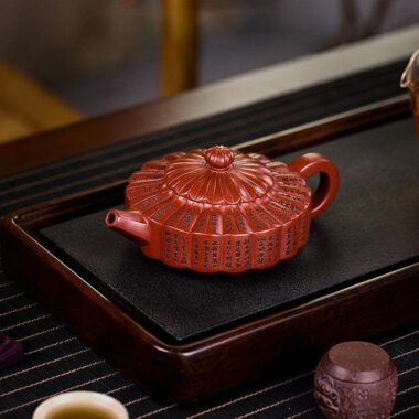 Full Handmade Yixing Zisha Teapot [Lanting Zhoupan] (Long Xue Sha – 320ml)