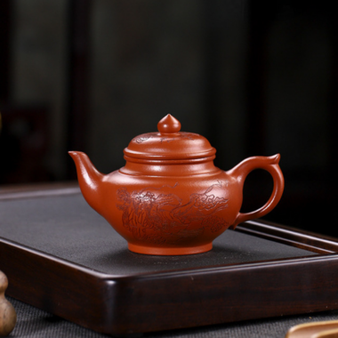Full Handmade Yixing Zisha Teapot [Liangzhu Chuanqi] (Zhu Ni – 300ml)