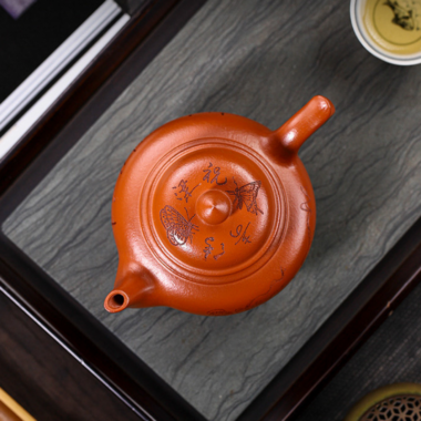 Full Handmade Yixing Zisha Teapot [Liangzhu Chuanqi] (Zhu Ni – 300ml)