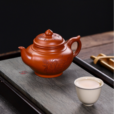 Full Handmade Yixing Zisha Teapot [Liangzhu Chuanqi] (Zhu Ni – 300ml)