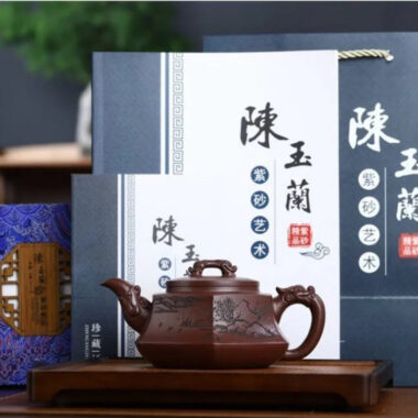 Full Handmade Yixing Zisha Teapot [Liufang Long Pot] (Zi Ni – 450ml)