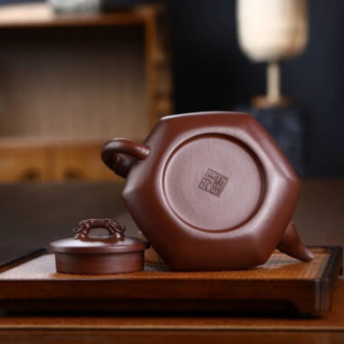 Full Handmade Yixing Zisha Teapot [Liufang Long Pot] (Zi Ni – 450ml)