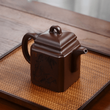 Full Handmade Yixing Zisha Teapot [Life Like Tea] (Hei Xing Sha – 320ml)