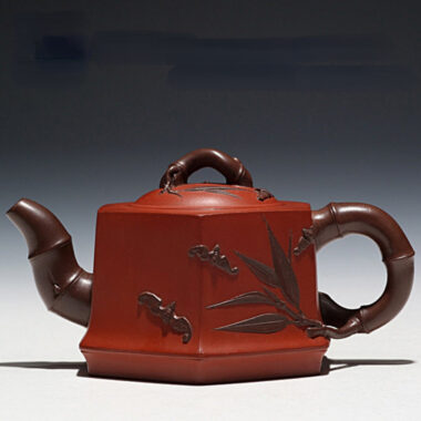 Full Handmade Yixing Zisha Teapot [Liufang Blessing Pot] (Hong Ni/Zi Ni – 160/240ml)