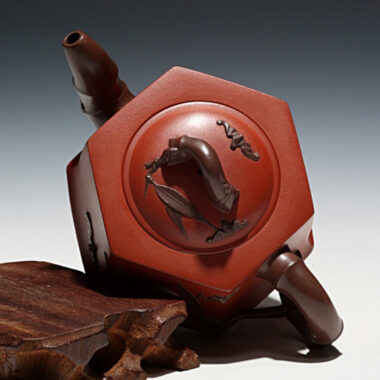Full Handmade Yixing Zisha Teapot [Liufang Blessing Pot] (Hong Ni/Zi Ni – 160/240ml)