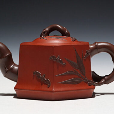 Full Handmade Yixing Zisha Teapot [Liufang Blessing Pot] (Hong Ni/Zi Ni – 160/240ml)