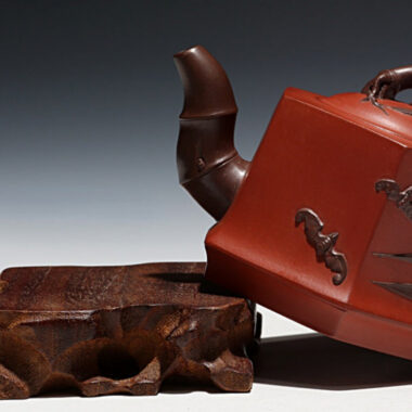 Full Handmade Yixing Zisha Teapot [Liufang Blessing Pot] (Hong Ni/Zi Ni – 160/240ml)