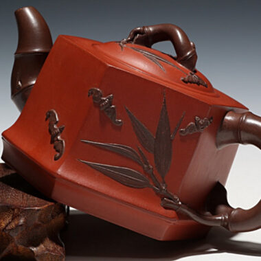 Full Handmade Yixing Zisha Teapot [Liufang Blessing Pot] (Hong Ni/Zi Ni – 160/240ml)