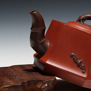 Full Handmade Yixing Zisha Teapot [Liufang Blessing Pot] (Hong Ni/Zi Ni – 160/240ml)