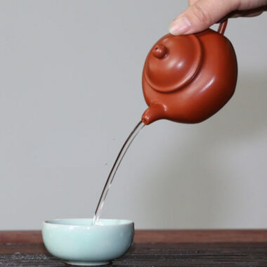 Full Handmade Yixing Zisha Teapot [Liufang Duo Zhi Pot] (Zhu Ni – 150ml)