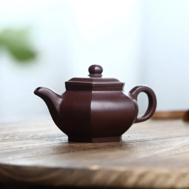 Full Handmade Yixing Zisha Teapot [Liufang Fanggu Pot ] (Lao Zi Ni – 180ml)