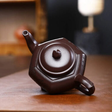 Full Handmade Yixing Zisha Teapot [Liufang Xiao Ying Pot] (Zi Ni – 280ml)