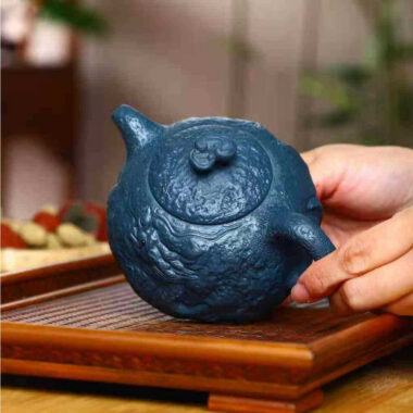 Full Handmade Yixing Zisha Teapot [Long Gong Chun Pot] (Tian Qing Ni – 320ml)