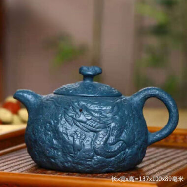 Full Handmade Yixing Zisha Teapot [Long Gong Chun Pot] (Tian Qing Ni – 320ml)