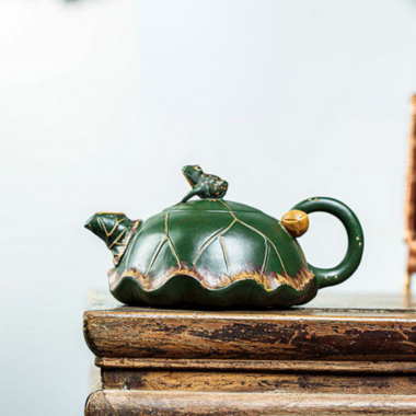 Full Handmade Yixing Zisha Teapot [Lu Yi Angran] (Douqing Sha – 300ml)