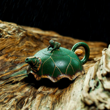 Full Handmade Yixing Zisha Teapot [Lu Yi Angran] (Douqing Sha – 300ml)