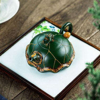 Full Handmade Yixing Zisha Teapot [Lu Yi Angran] (Douqing Sha – 300ml)