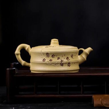 Full Handmade Yixing Zisha Teapot [Mei Zhu Shuang Qing] (Bensan Lu Ni – 230ml)
