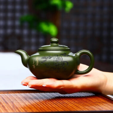Full Handmade Yixing Zisha Teapot [Nande Hutu] (Douqing Sha – 200ml)