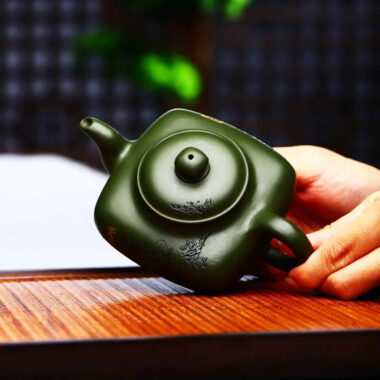 Full Handmade Yixing Zisha Teapot [Nande Hutu] (Douqing Sha – 200ml)