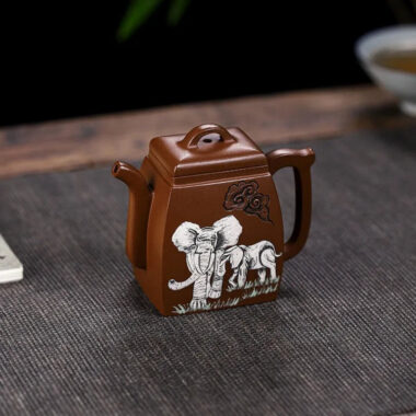 Full Handmade Yixing Zisha Teapot [Peace] (Ge Zi Ni – 130ml)