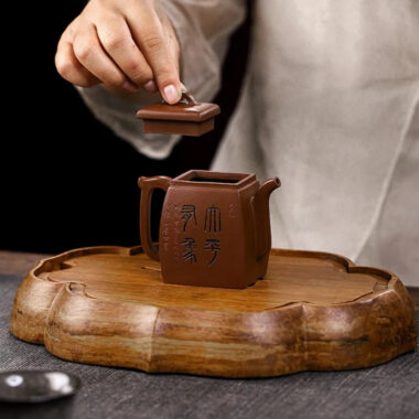 Full Handmade Yixing Zisha Teapot [Peace] (Ge Zi Ni – 130ml)