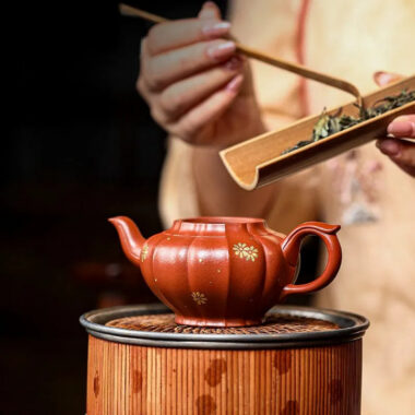 Full Handmade Yixing Zisha Teapot [Piao Hua Xiao Ying] (Xiao Meiyao Zhu Ni – 180ml)