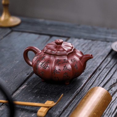 Full Handmade Yixing Zisha Teapot [Pine Bamboo Plum] (Long Xue Sha – 250ml)