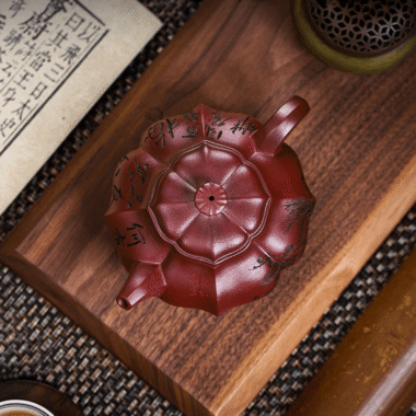 Full Handmade Yixing Zisha Teapot [Pine Bamboo Plum] (Long Xue Sha – 250ml)