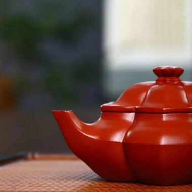 Full Handmade Yixing Zisha Teapot [Plum Blossom Pot] (Dahongpao – 210ml)