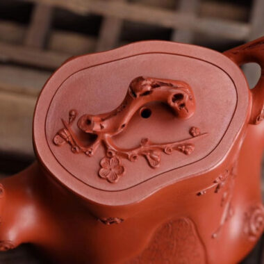 Full Handmade Yixing Zisha Teapot [Plum Tree Trunk Pot] (Zhu Ni – 300ml)