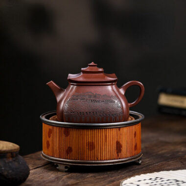 Full Handmade Yixing Zisha Teapot [Potala Palace] (Di Cao Qing – 380ml)