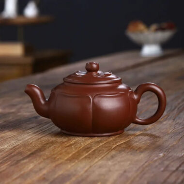 Full Handmade Yixing Zisha Teapot [Prosperous Lotus] (Lao Zi Ni – 320ml)