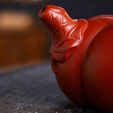 Full Handmade Yixing Zisha Teapot [Pumpkin Pot] (Qing Shui Ni – 280ml)