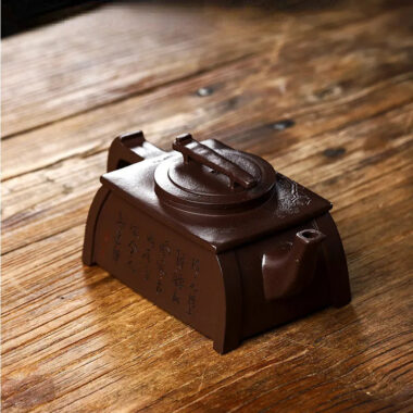Full Handmade Yixing Zisha Teapot [Qin Zun] (Lao Zi Ni – 450ml)