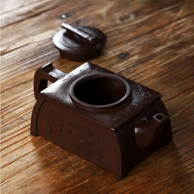 Full Handmade Yixing Zisha Teapot [Qin Zun] (Lao Zi Ni – 450ml)