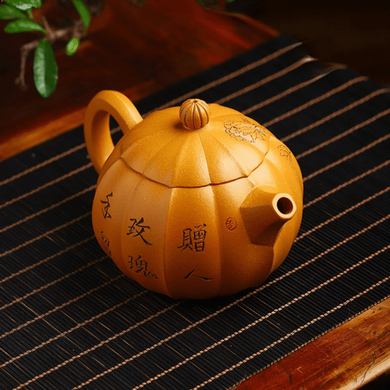 Full Handmade Yixing Zisha Teapot [Rose Xishi] (Xiehuang Duan – 245ml)
