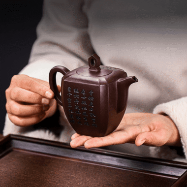 Full Handmade Yixing Zisha Teapot [Ruihu Linmen] (Long Xue Sha – 300ml)